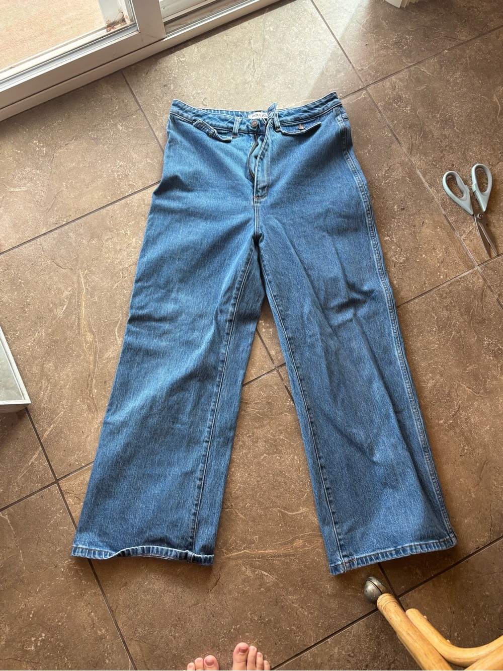 ROLLAS Wide-Leg Blue Women’s Jeans